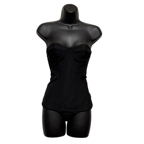 NWT Zara Black Bustier Underwire Boning Sweetheart Whimsigoth Womens size Small - Picture 3 of 14